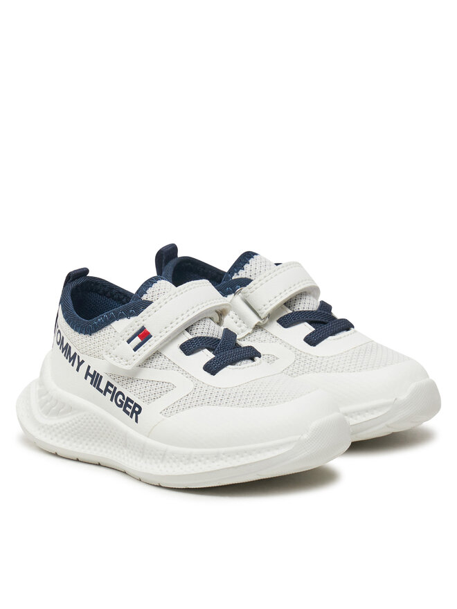 Tommy Hilfiger Sneakers Tommy Hilfiger Low Cut Lace-Up/Velcro Sneaker T1B9-33868-1756 M Bianco
