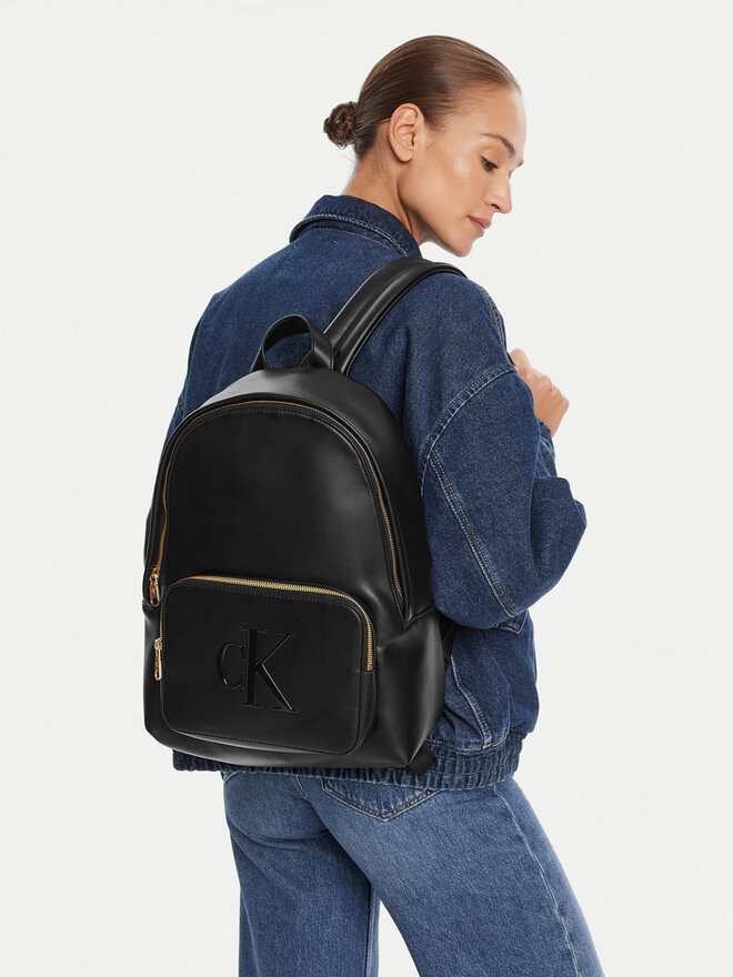 Calvin Klein Σακίδιο Calvin Klein Bold Ck Backpack LV04F3233G Μαύρο