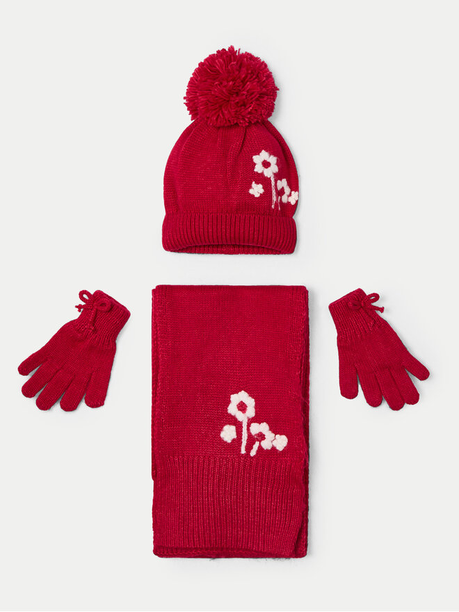 Mayoral Conjunto: gorro, bufanda y guantes Mayoral 10826 Rojo
