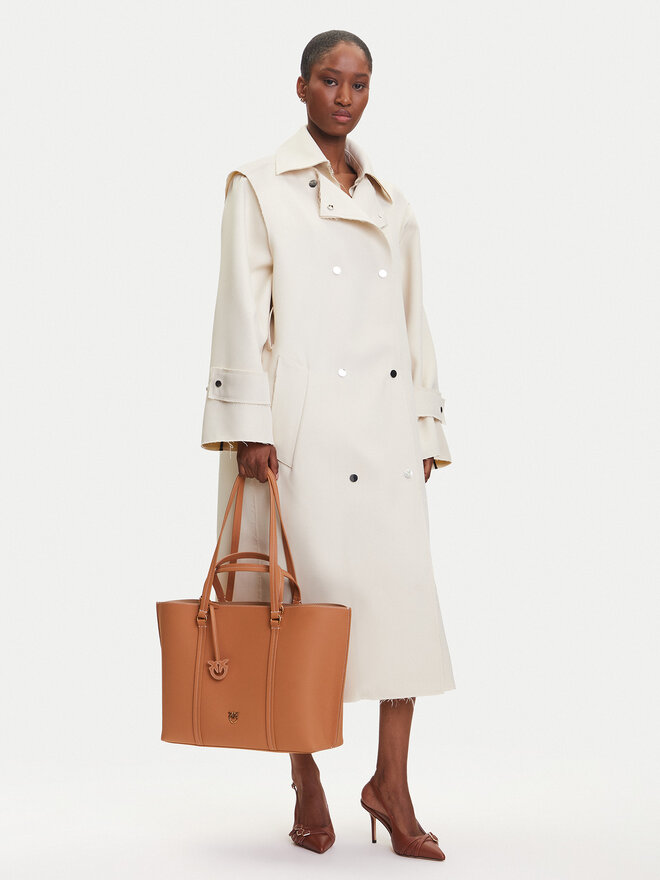 PINKO Ročna torba PINKO Carrie Shopper Big AI 24-25 PLTT 102832 A1LF Bež