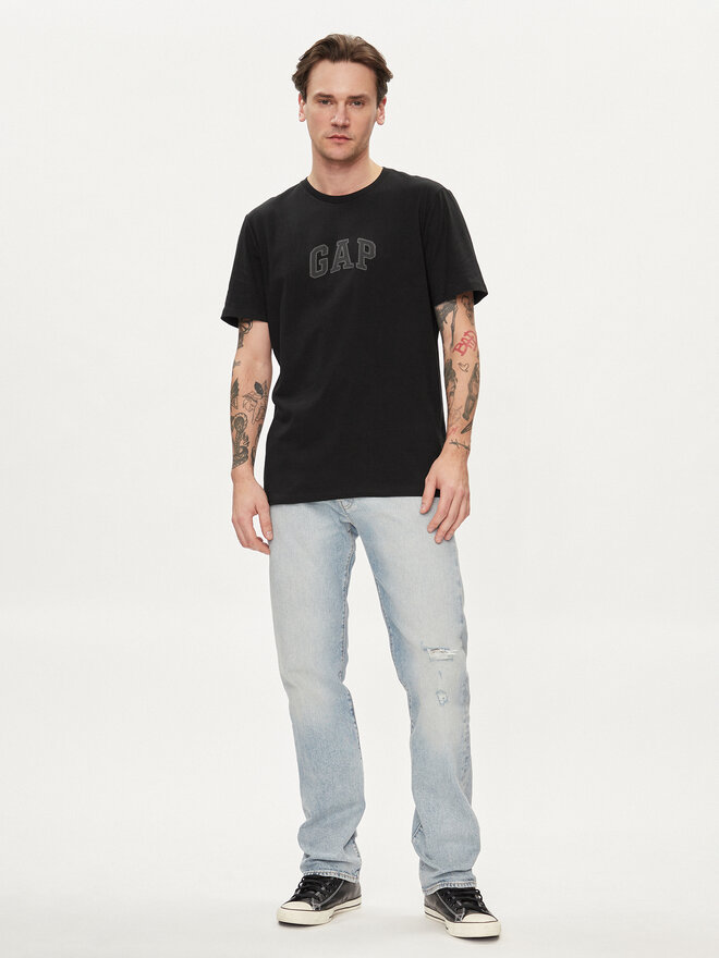 Gap Gap Marškinėliai 570044-02 Juoda Regular Fit