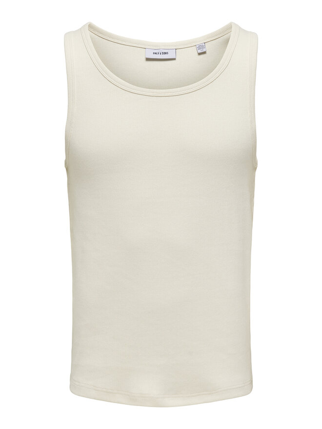Only & Sons Only & Sons Tank top marškinėliai Tanner 22030217 Écru Regular Fit