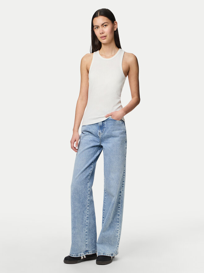 Pieces Pieces Felső Ruka 17133673 Fehér Slim Fit