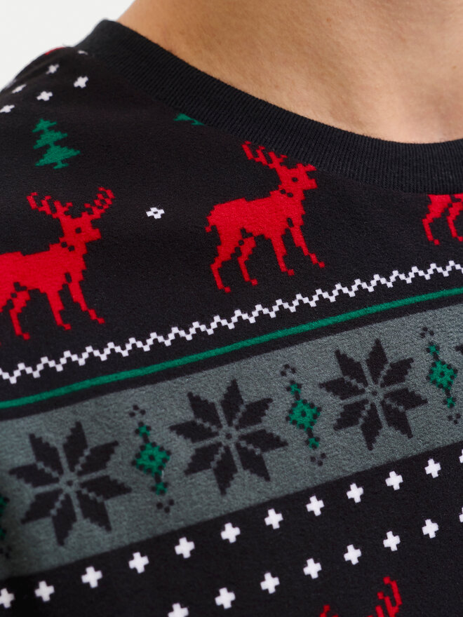 Jack & Jones Jack & Jones Pižama Tristan 12285375 Juoda Loose Fit