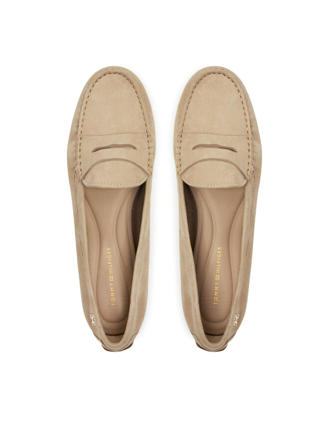 Tommy Hilfiger Mokasyny Tommy Hilfiger Th Suede Driver Loafer FW0FW08563 Beżowy
