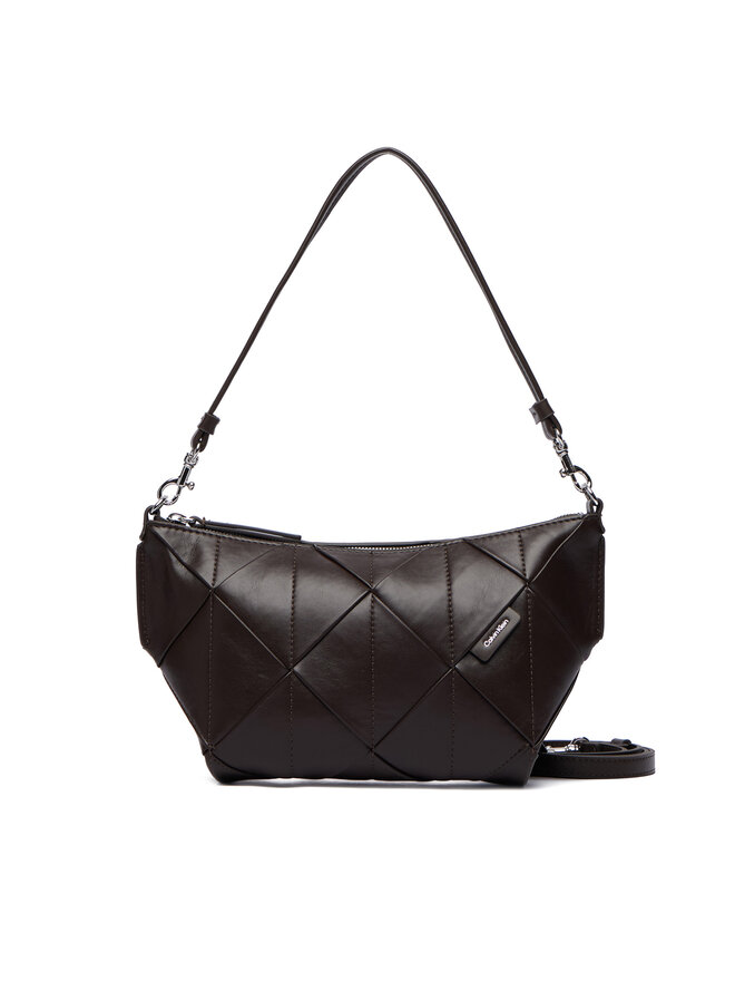 Calvin Klein Handtasche Calvin Klein Woven Shoulder Bag LV04F3546G Braun
