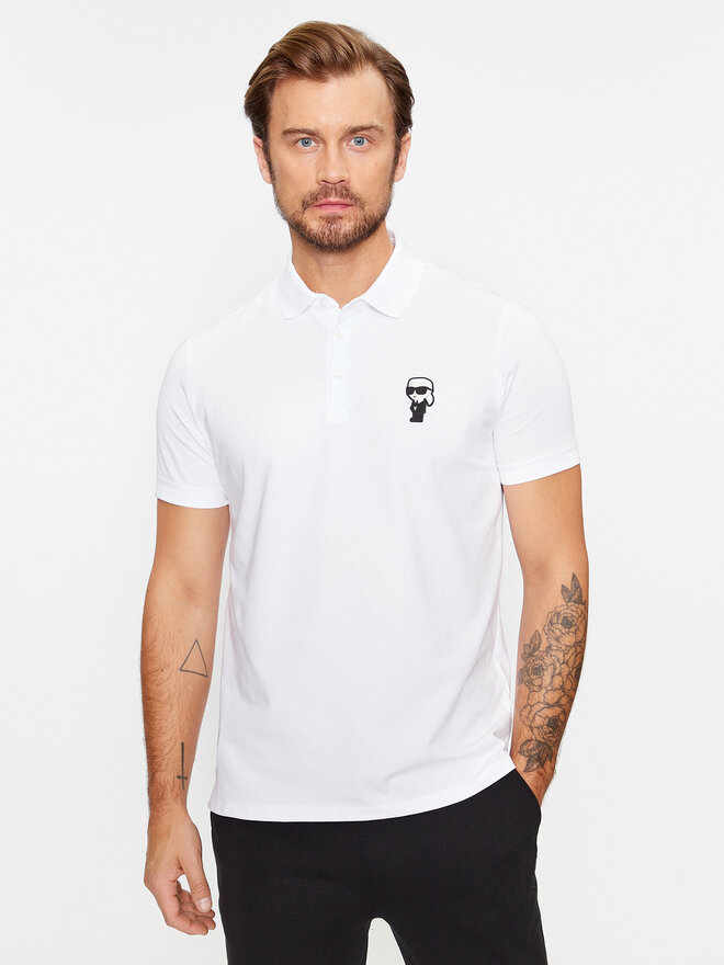 KARL LAGERFELD KARL LAGERFELD Poloshirt 745022 500221 Weiß Regular Fit