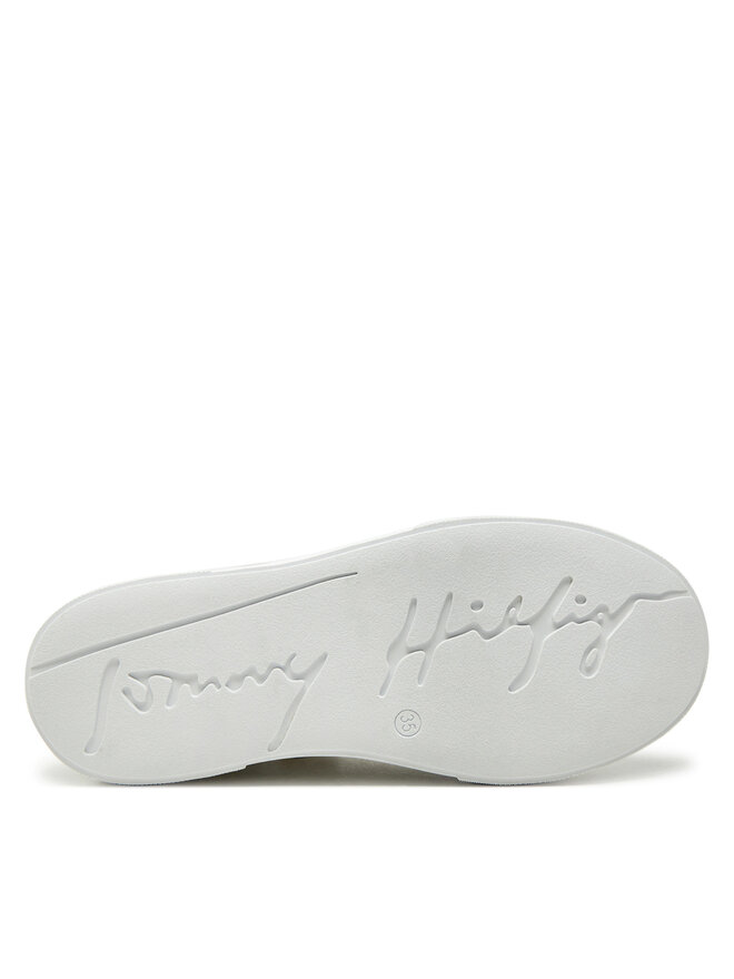 Tommy Hilfiger Sneakersy Tommy Hilfiger Low Cut Lace-Up Sneaker T3A9-33743-1355 S Biały