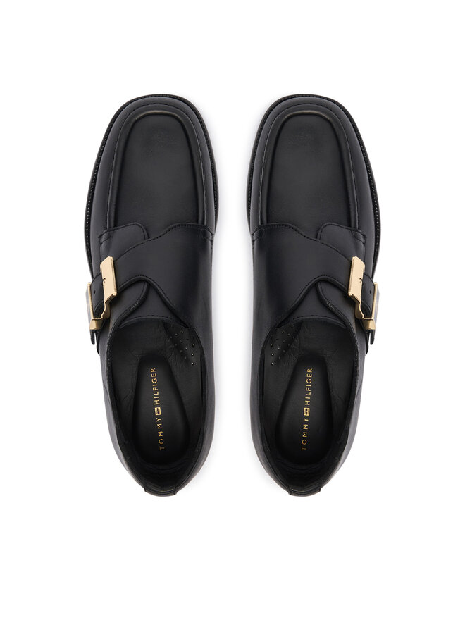 Tommy Hilfiger Halbschuhe Tommy Hilfiger Th Buckle Moc Toe Loafers FW0FW09536 Schwarz