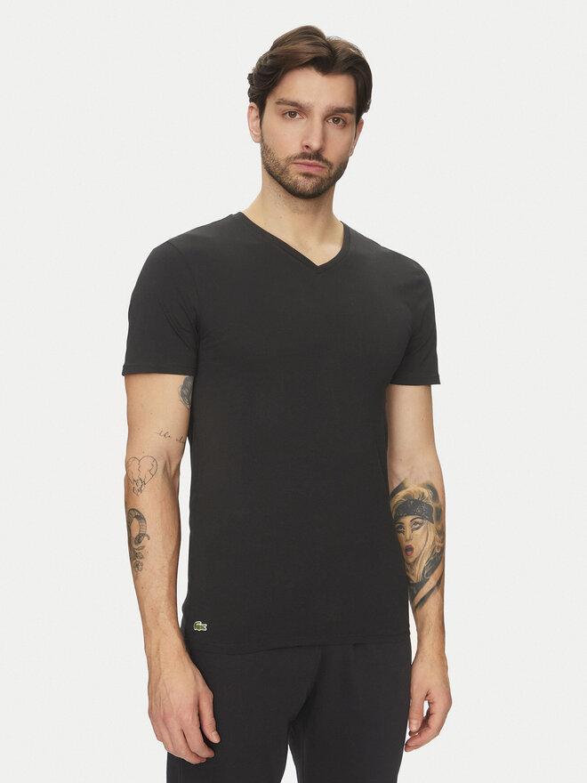 Lacoste Lacoste Σετ 3 T-Shirts TH9008 Μαύρο Slim Fit