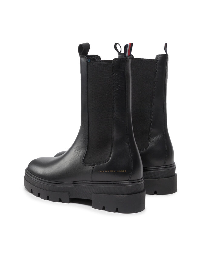 Tommy Hilfiger Боти тип челси Tommy Hilfiger Monochromatic Chelsea Boot FW0FW06730 Черен
