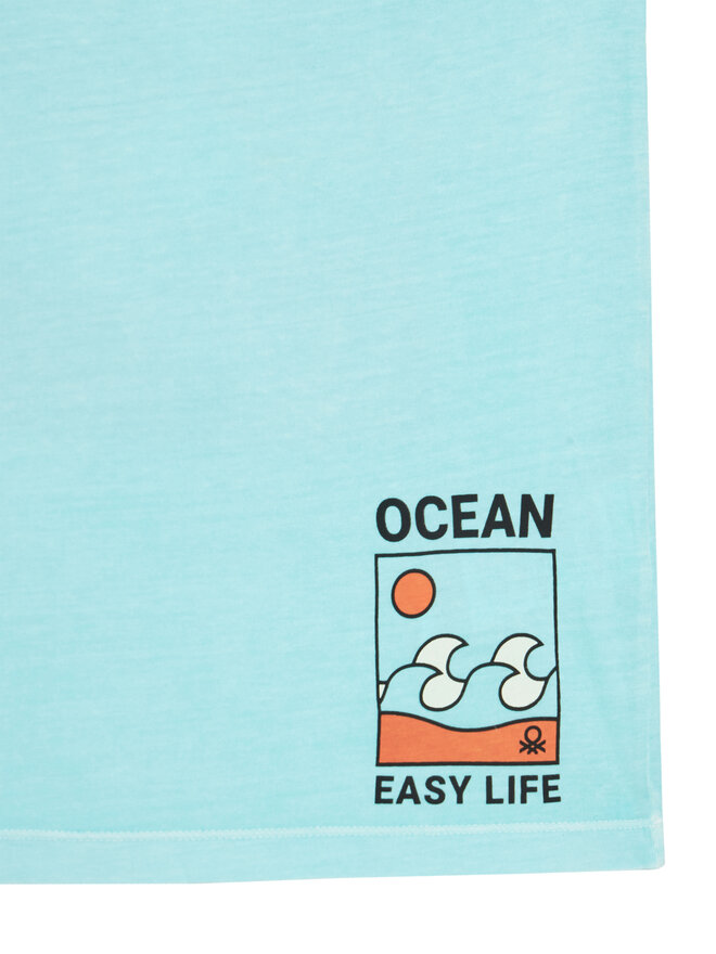 United Colors Of Benetton United Colors Of Benetton T-Shirt 3PCMC10N7 Μπλε Regular Fit