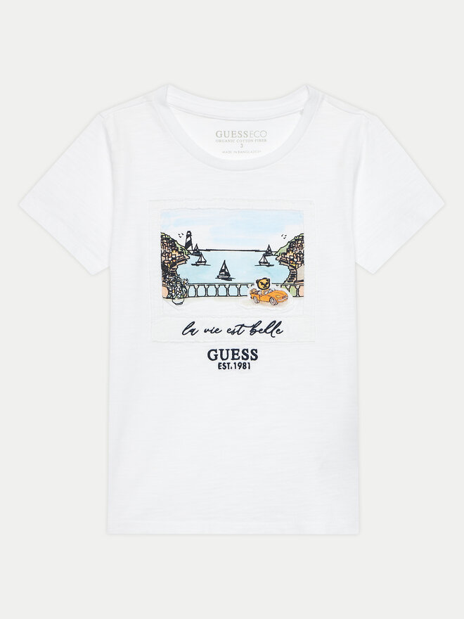 Guess Guess Camiseta N4GI16 K6XN4 Blanco Regular Fit