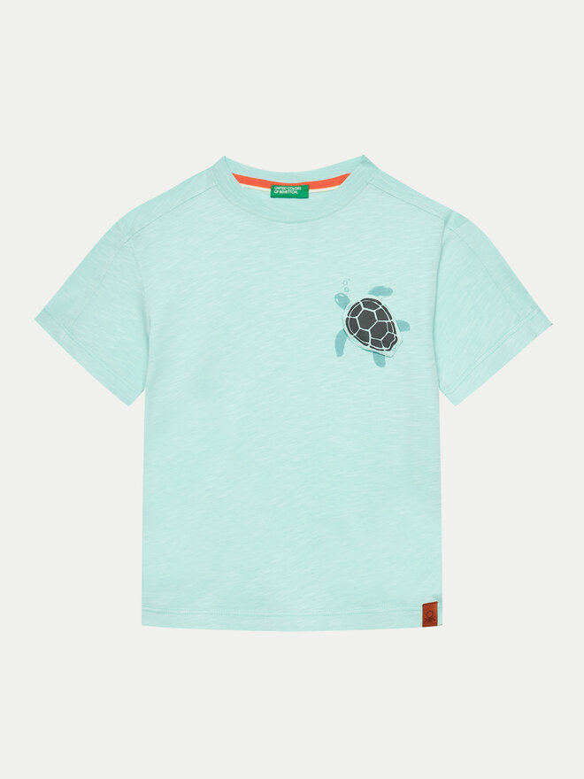 United Colors Of Benetton United Colors Of Benetton Camiseta 3BR4G10EL Azul Regular Fit