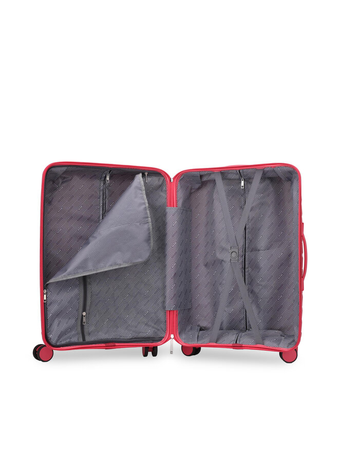 Semi Line Μεγάλη Βαλίτσα Semi Line T5909-4 Ροζ