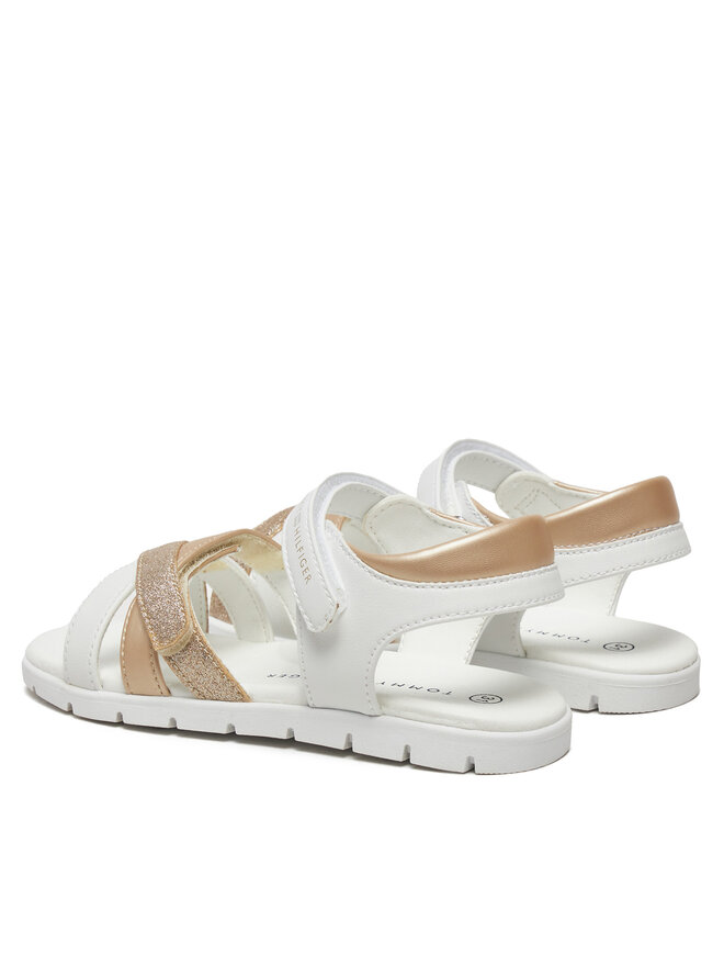 Tommy Hilfiger Sandały Tommy Hilfiger Velcro Sandal T1A2-33770-0273 S Biały