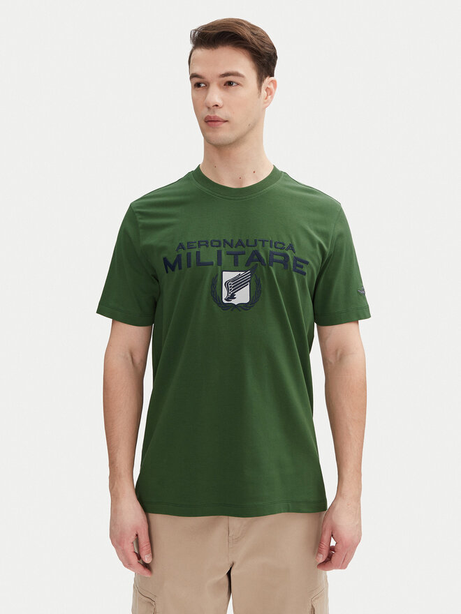 Aeronautica Militare Aeronautica Militare Camiseta 251TS2379J674 Verde Regular Fit