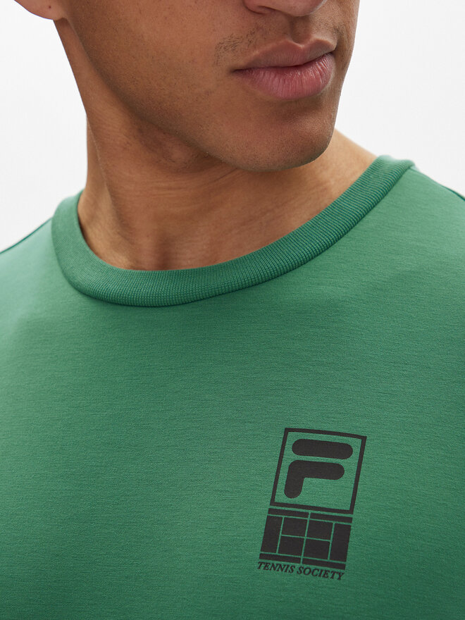 Fila Fila Marškinėliai Lennik FAM0883 Žalia Regular Fit