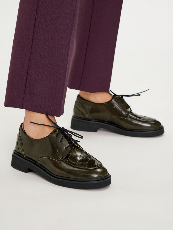 Clarks Oxfordy Clarks Splend Weave 26176808 Černá