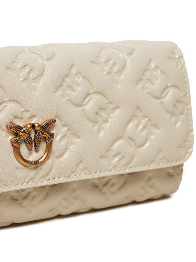 PINKO Torebka Pinko Love Tiny Brids Wallet C AI 24-25 PCPL 103765 A1YB Écru