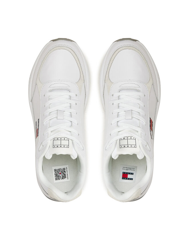 Tommy Jeans Сникърси Tommy Jeans Tjm Runner Full Leather Ess EM0EM01445 Бял