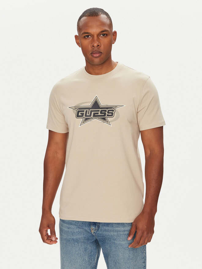 Guess Guess Camiseta Z5YI02 I3Z14 Beis Regular Fit
