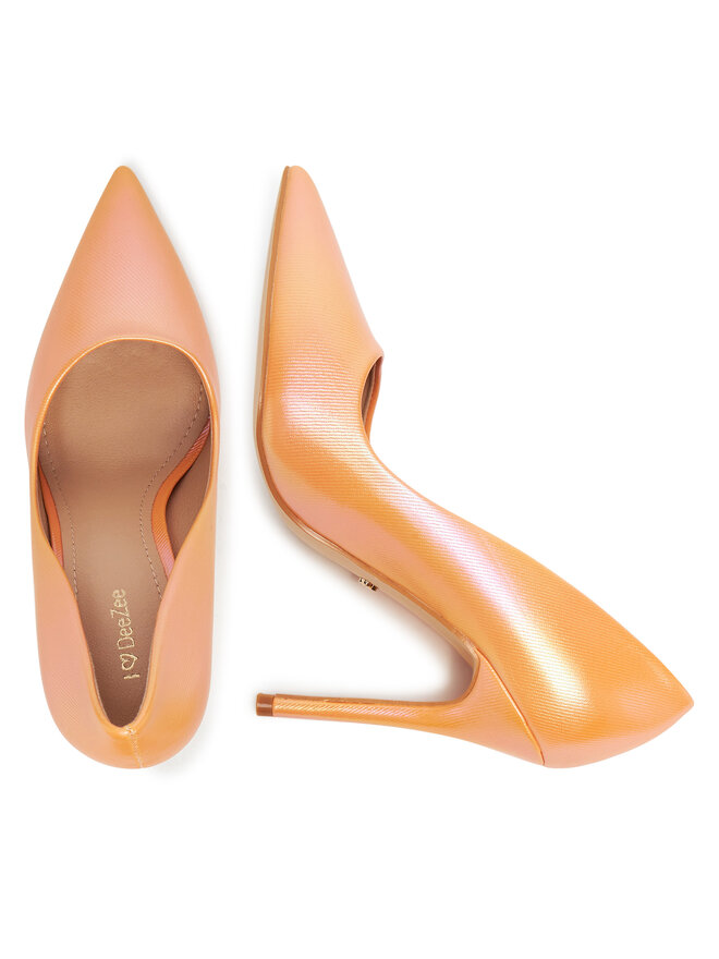 DeeZee Pantofi cu toc subțire DeeZee GAO-2312-6 Portocaliu