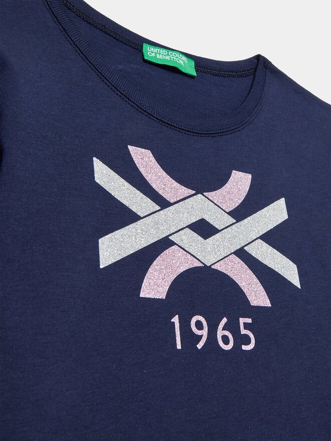 United Colors Of Benetton United Colors Of Benetton T-Shirt 3I1XC10D1 Dunkelblau Regular Fit
