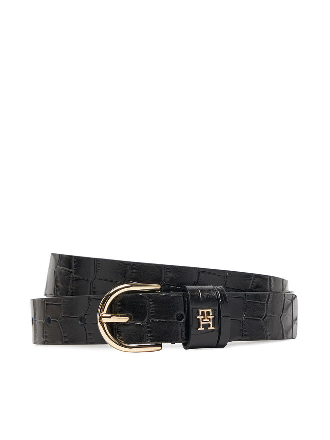Tommy Hilfiger Női öv Tommy Hilfiger Essential Effortless 2.5 Croc Go AW0AW17755 Fekete