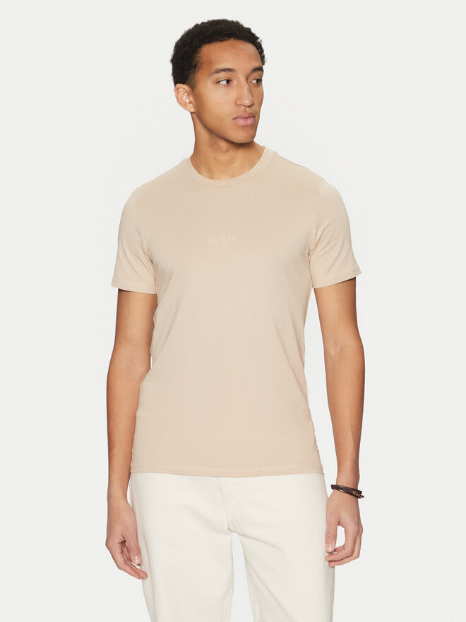 Guess Guess T-Shirt M2YI72 I3Z14 Μπεζ Regular Fit