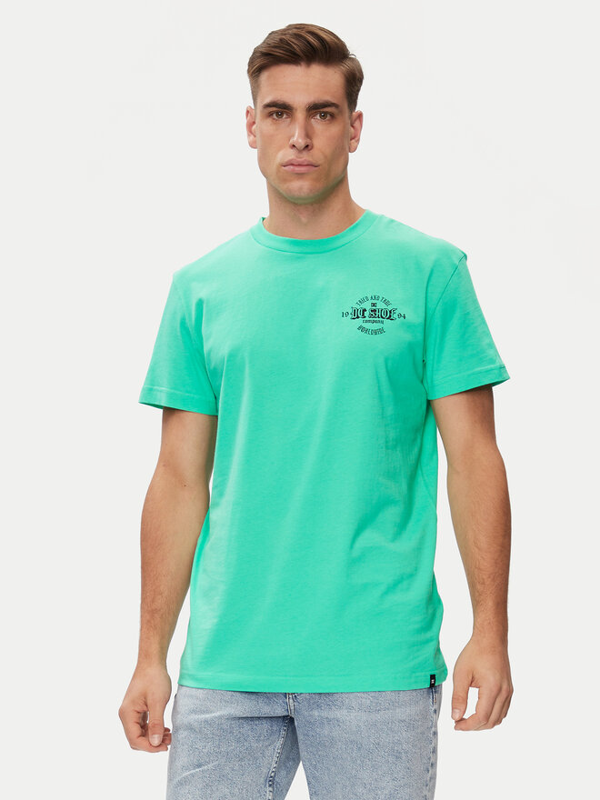DC DC Marškinėliai Chain Gang Tss ADYZT05348 Žalia Regular Fit