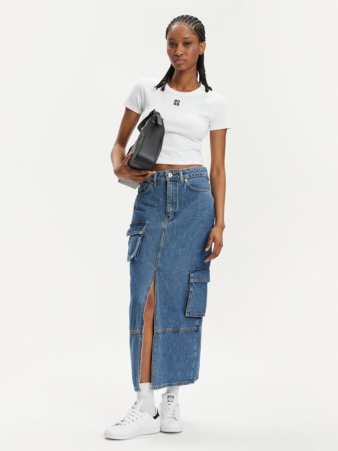 HUGO Hugo Футболка Delanor 50512000 Білий Slim Fit
