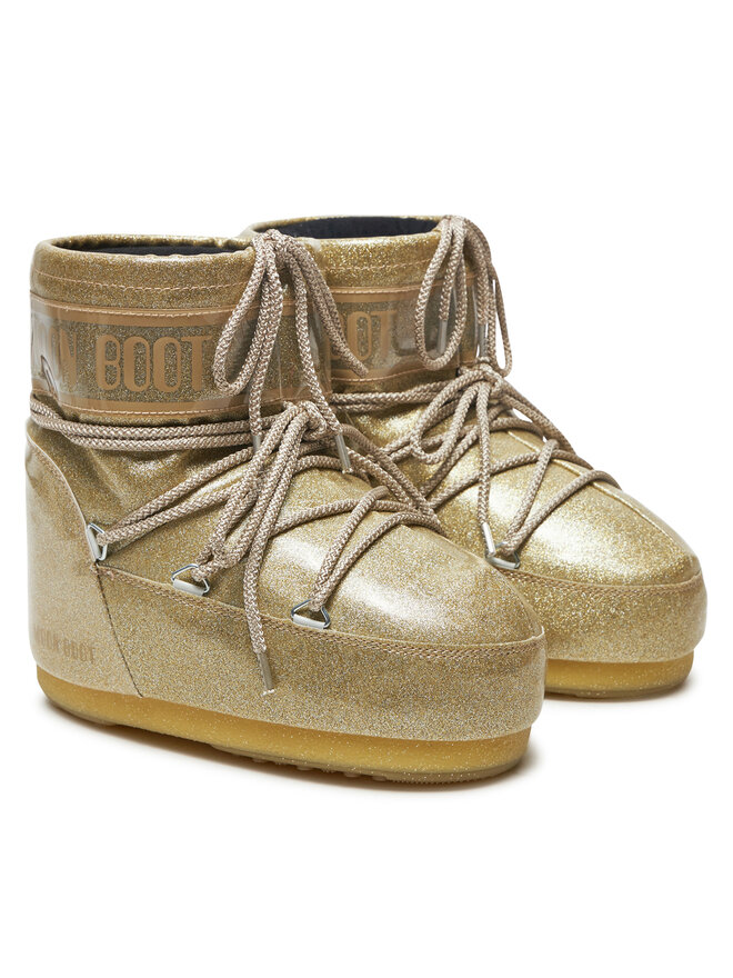 Moon Boot Śniegowce Moon Boot Icon Low Glitter 80D1409440 Złoty