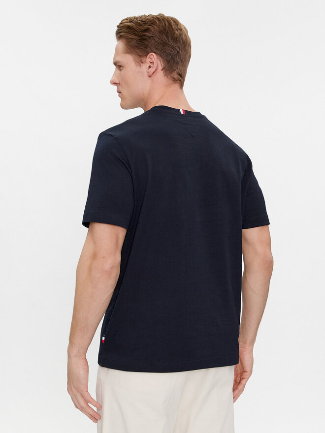 Tommy Hilfiger Tommy Hilfiger Póló Label Hd Print Tee MW0MW34391 Sötétkék Regular Fit