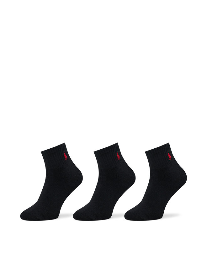 Lot de 3 paires de chaussettes hautes homme Polo Ralph Lauren 449655220001 Noir chaussures