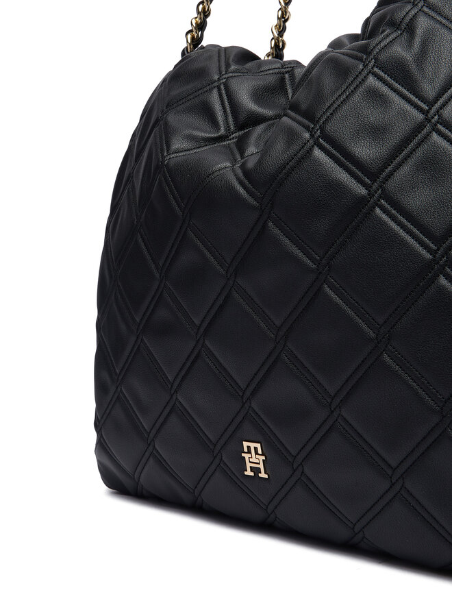 Tommy Hilfiger Handtasche Tommy Hilfiger Th Feminine Tote AW0AW18719 Schwarz