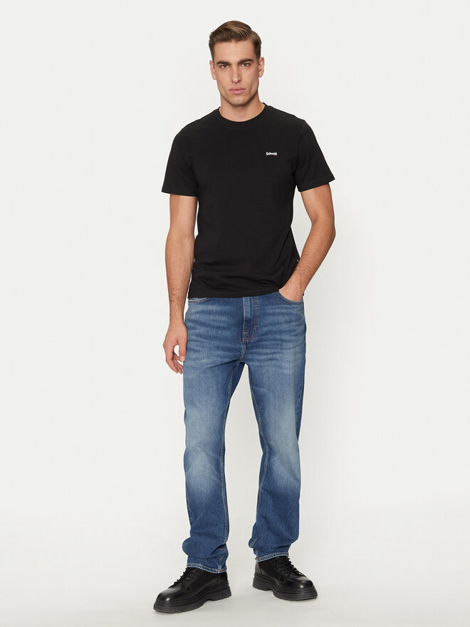 SCHOTT N.Y.C. SCHOTT N.Y.C. Majica TSCLAWS1 Črna Regular Fit