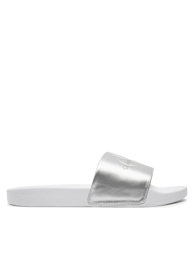 Calvin Klein Jeans Papucs Calvin Klein Jeans Slide Ny Pearl YW0YW01243 Ezüst