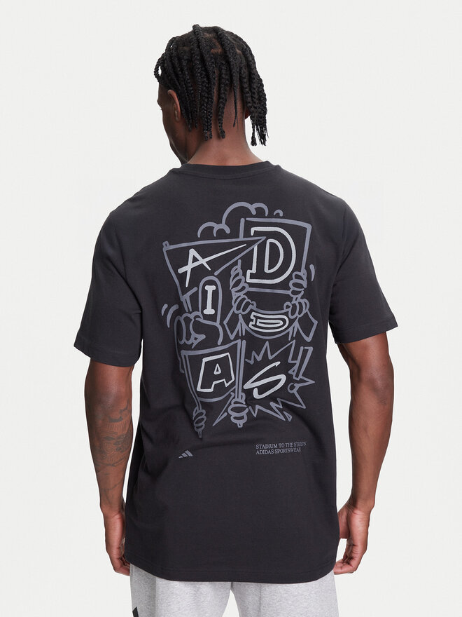 adidas adidas T-Shirt Stadium Crowd lJX7474 Schwarz Loose Fit