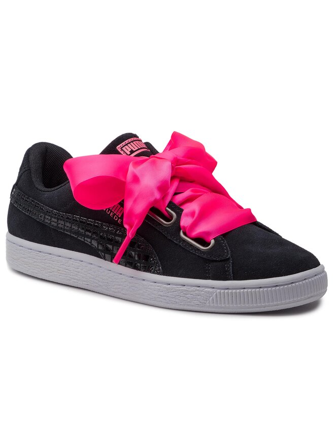 Zapatillas Puma Suede Heart Street 2 Wn s 366780 01 Negro zapatos.es