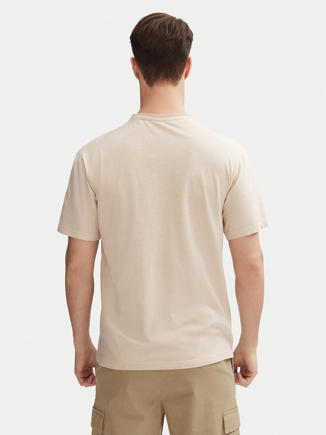 INDICODE INDICODE T-Shirt Carlsin 41-121 Μπεζ Regular Fit
