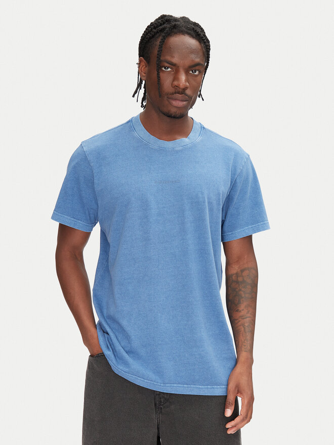 G-Star Raw G-Star Raw Marškinėliai Overdyed D27760-C756 Mėlyna Regular Fit