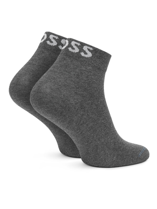 BOSS 2er-Set hohe Damensocken BOSS 2P SH Logo CC 50502066 Grau