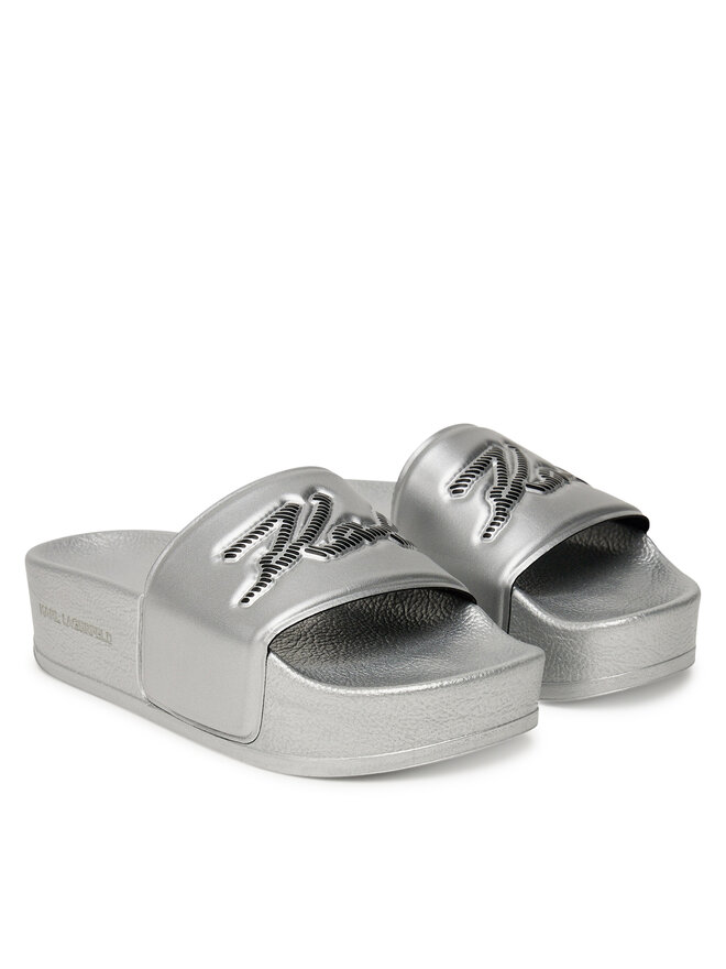 KARL LAGERFELD Шльопанці KARL LAGERFELD Kondo Maxi KL80872 Срібний
