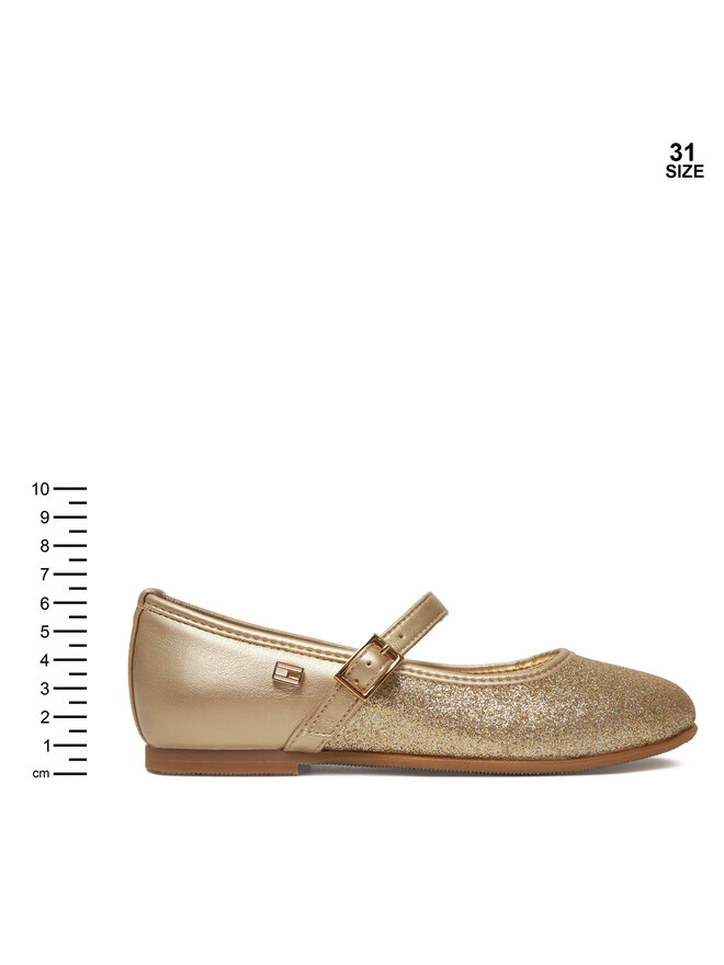 Tommy Hilfiger Balerinos Tommy Hilfiger Ballerina T4A3-33930-0572 M Auksinė