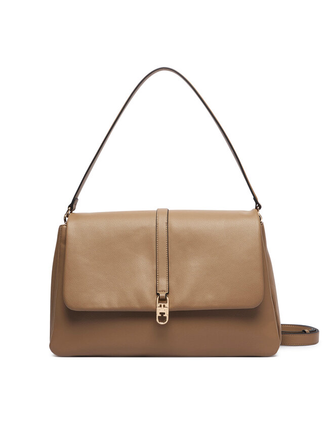 Tommy Hilfiger Handtasche Tommy Hilfiger Th Libre Satchel AW0AW19197 Beige
