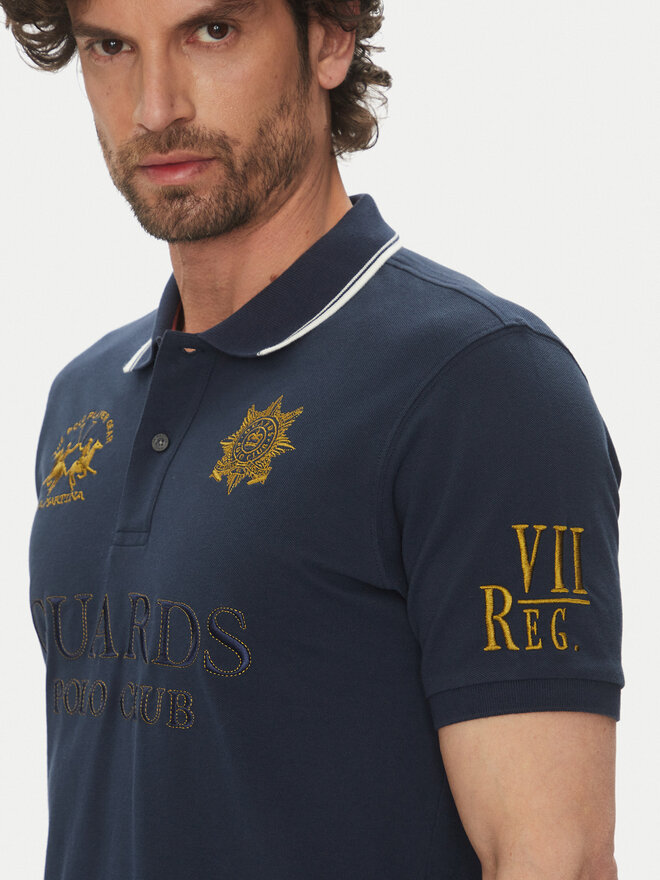 La Martina La Martina Poloshirt Achille MAPG30 PK097 Dunkelblau Regular Fit