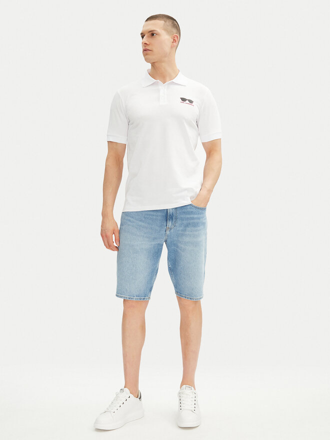 KARL LAGERFELD KARL LAGERFELD Polo marškinėliai 745400 552235 Balta Slim Fit