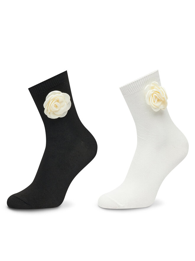 Aldo Σετ 2 ζευγάρια ψηλές κάλτσες γυναικείες Aldo Rosettesocks 13939716 Μαύρο