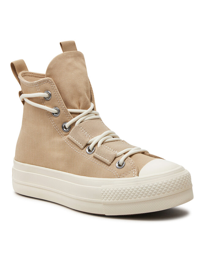 Converse Sneakers aus Stoff Converse Chuck Taylor All Star Lift Platform A06494C Beige